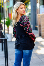 Load image into Gallery viewer, Sweet Anticipation Square Neck Border Print Blouse
