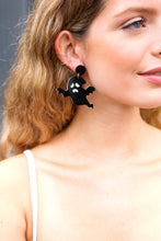 Load image into Gallery viewer, Halloween Black Ghost Acrylic Dangle Earrings
