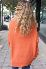 Load image into Gallery viewer, Autumn Vibes Asymmetrical Knit Sweater in Pumpkin
