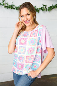 The Flower Girl Floral Color Block Top