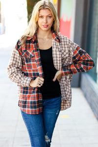 Calling On You Plaid Color Block Shacket