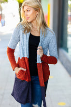 Load image into Gallery viewer, Take a Look Two Tone Hacci Cardigan
