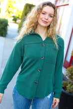Load image into Gallery viewer, Holiday Pines Ribbed Button Down Shacket
