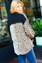 Load image into Gallery viewer, Fun Days Ahead Leopard Color Block Button Down Pullover
