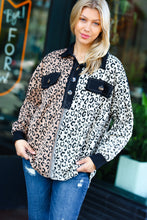 Load image into Gallery viewer, Fun Days Ahead Leopard Color Block Button Down Pullover
