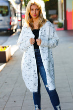 Load image into Gallery viewer, Feeling In Love Ivory/Charcoal Textured Soft Brushed Cardigan
