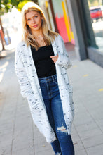 Load image into Gallery viewer, Feeling In Love Ivory/Charcoal Textured Soft Brushed Cardigan
