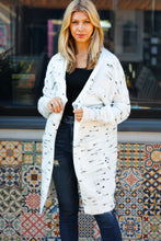 Load image into Gallery viewer, Feeling In Love Ivory/Charcoal Textured Soft Brushed Cardigan
