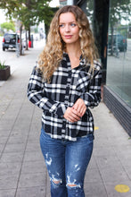 Load image into Gallery viewer, Casual Chic Plaid Button Down Long Sleeve Top in Black
