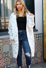 Load image into Gallery viewer, Feeling In Love Ivory/Charcoal Textured Soft Brushed Cardigan
