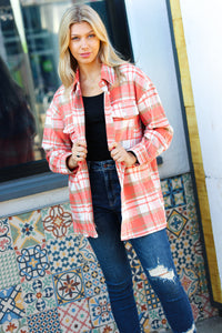 Layer Up Plaid Flannel Button Down Shacket