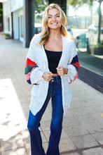 Load image into Gallery viewer, Ivory Multicolor Mixed Thread Bubble Sleeve Cardigan
