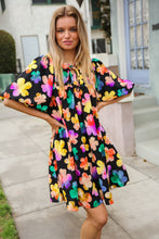 Load image into Gallery viewer, Look Adorable Ribbon Bow Tie Floral Babydoll Dress with Pockets
