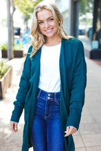 Load image into Gallery viewer, Striped Knit Open Cardigan in Hunter Green
