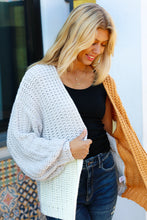 Load image into Gallery viewer, Apple Cider Sips Color Block Chunky Knit Cardigan

