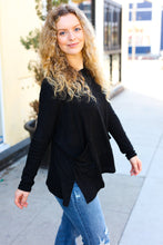 Load image into Gallery viewer, Midnight Moments Sublime Black Hacci Dolman Pocketed Sweater Top
