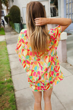 Load image into Gallery viewer, Casual Chic Multicolor Abstract V Neck Dolman Sleeve Top
