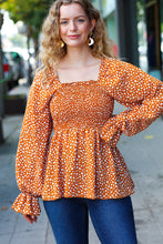 Load image into Gallery viewer, New Chapter Leopard Print Smocked Ruffle Hem Top
