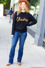 Load image into Gallery viewer, &quot;Cheers&quot; Embroidered Chunky Sweater
