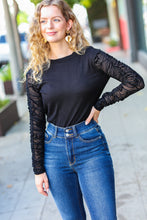 Load image into Gallery viewer, Can&#39;t Help But Love Shirred Velvet Mesh Blouse
