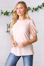 Load image into Gallery viewer, Eyelet You In On a Secret Eyelet Puff Sleeve Top
