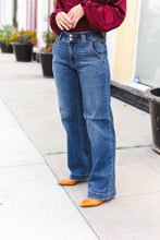 Load image into Gallery viewer, Judy Blue High Rise Double Button Crisscross Detail Wide Leg Jeans
