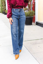 Load image into Gallery viewer, Judy Blue High Rise Double Button Crisscross Detail Wide Leg Jeans
