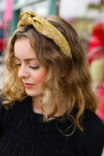 Load image into Gallery viewer, Glitter Top Knot Headband in Gold
