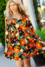 Load image into Gallery viewer, Fall Florals In Bloom Long Sleeve Babydoll Dress
