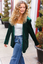 Load image into Gallery viewer, Holiday Stunner Velvet Lapel Blazer in Hunter Green
