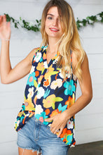 Load image into Gallery viewer, Cheerful Company Floral Banded V Neck Sleeveless Top
