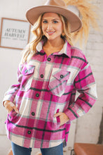 Load image into Gallery viewer, Flannel Finesse Plaid Flannel Button Down Oversized Jacket
