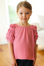 Load image into Gallery viewer, Lovely Rose Ruffle Sleeve Side Slit Top
