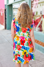 Load image into Gallery viewer, Sunny Days Multicolor Floral Print Tiered Ruffle Sleeve Dress
