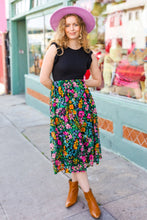 Load image into Gallery viewer, Lead The Way Black Multicolor Floral Lace Fit &amp; Flare Lined Dress
