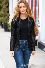 Load image into Gallery viewer, Be Your Own Star Sequin Open Blazer in Black
