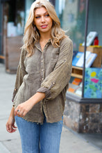 Load image into Gallery viewer, The Daily Edge Cotton Gauze Button Down Shirt in Mocha
