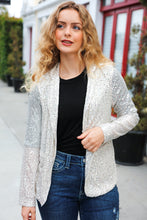 Load image into Gallery viewer, Be Your Own Star Sequin Open Blazer in Silver
