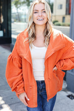 Load image into Gallery viewer, Beautiful You Cinched Waist Zip Up Fleece Jacket in Rust
