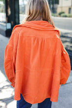 Load image into Gallery viewer, Beautiful You Cinched Waist Zip Up Fleece Jacket in Rust
