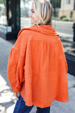 Load image into Gallery viewer, Beautiful You Cinched Waist Zip Up Fleece Jacket in Rust
