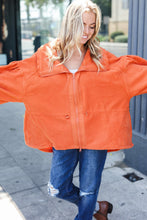 Load image into Gallery viewer, Beautiful You Cinched Waist Zip Up Fleece Jacket in Rust
