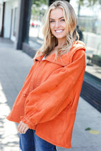 Load image into Gallery viewer, Beautiful You Cinched Waist Zip Up Fleece Jacket in Rust
