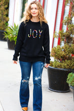 Load image into Gallery viewer, Give Back JOY Jewel Beaded Black Sweater
