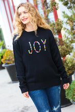 Load image into Gallery viewer, Give Back JOY Jewel Beaded Black Sweater
