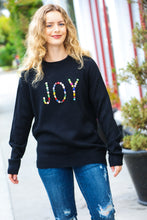 Load image into Gallery viewer, Give Back JOY Jewel Beaded Black Sweater
