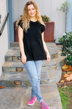 Load image into Gallery viewer, Best In Bold Dolman Ribbed Knit Sweater Top in Black
