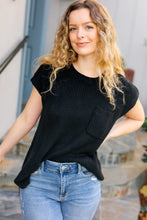 Load image into Gallery viewer, Best In Bold Dolman Ribbed Knit Sweater Top in Black
