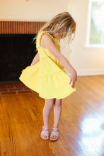 Load image into Gallery viewer, Joyful Canary Tiered Ruffle Sleeveless Dress
