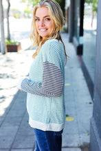 Load image into Gallery viewer, Rust &amp; Olive Two-Tone Knit Color Block Top
